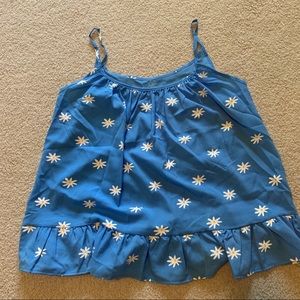 NWOT Blue Daisy Tank Top